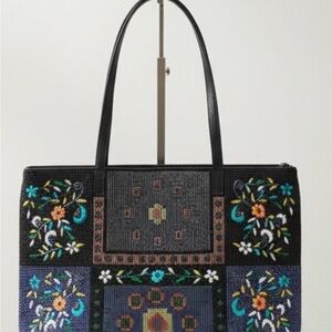 Elegant Black Floral beaded Bag